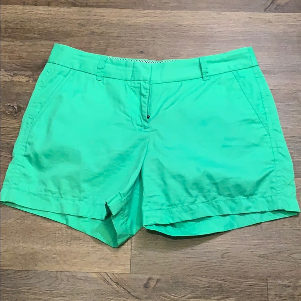 J Crew Green Shorts Size 4